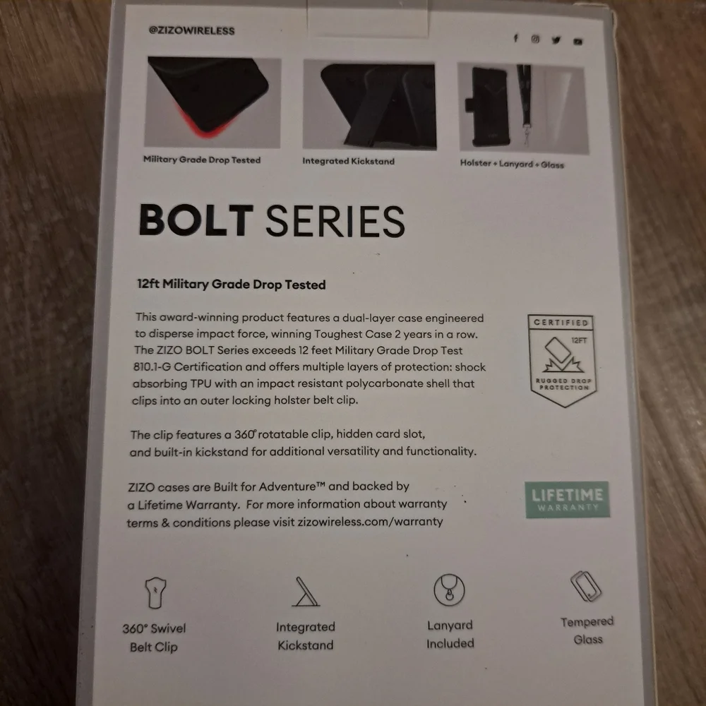 New ZIZO Bolt Series Rugged Black Phone Case